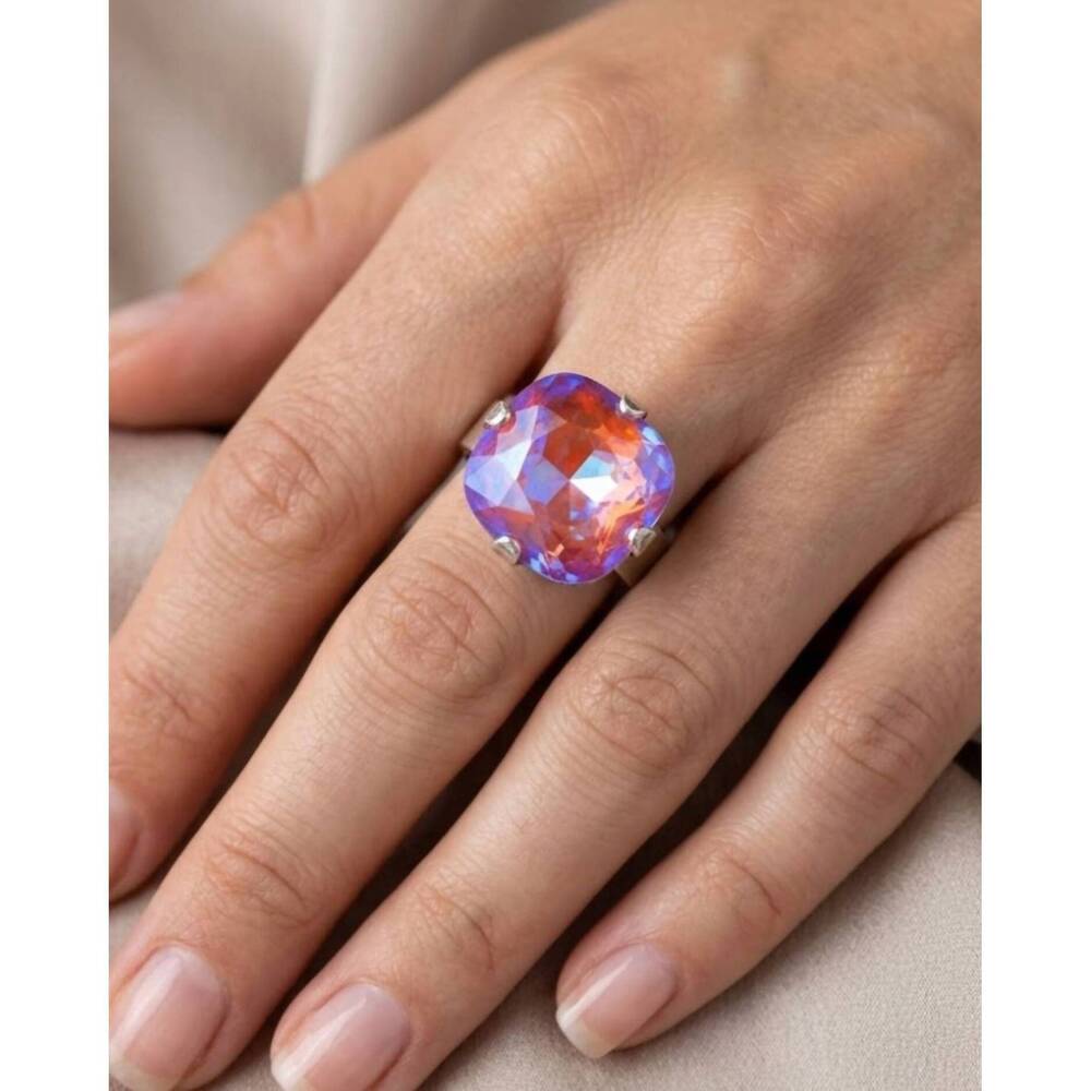 NEW MARIANA women's sunkissed crystal ring in pink